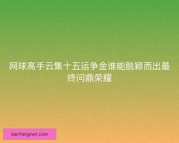 网球高手云集十五运争金谁能脱颖而出最终问鼎荣耀